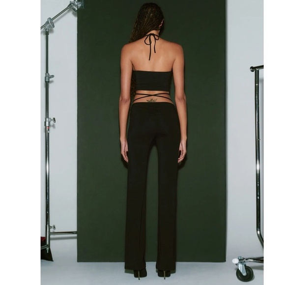 I.AM.GIA Black Halo Pants Celebrity Favorite Sexy Tie Waist Flared Pant Size XS - Picture 4 of 16